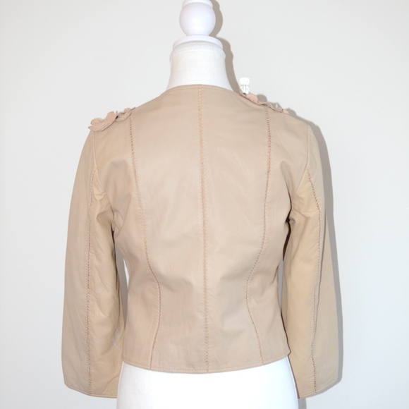 Roberto Cavalli Tan Leather Jacket - Picture 3 of 3